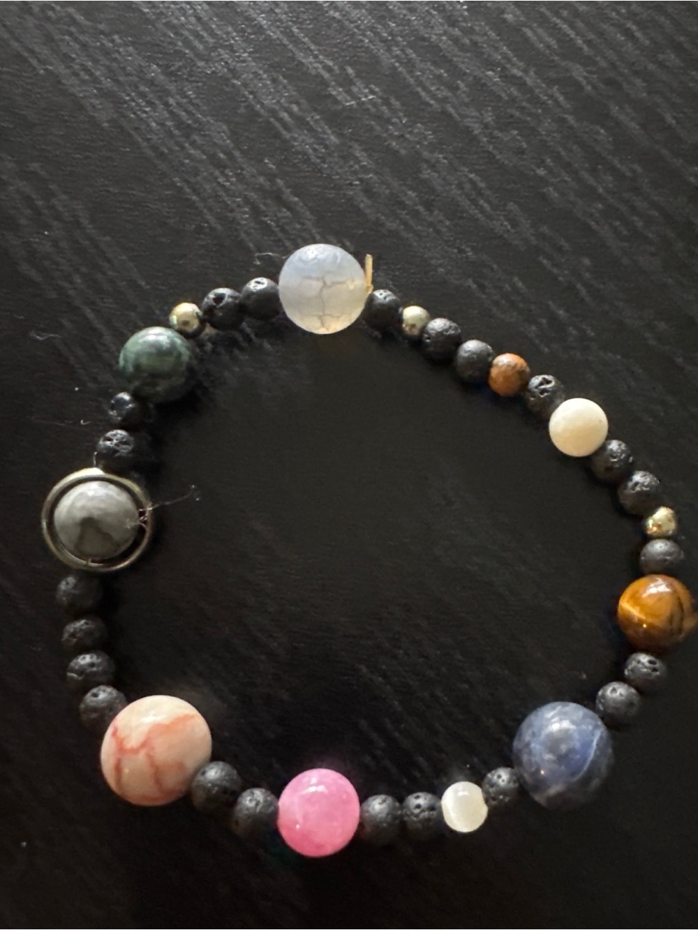 Celestial Beaded Women’s Bracelet - Plants, moon